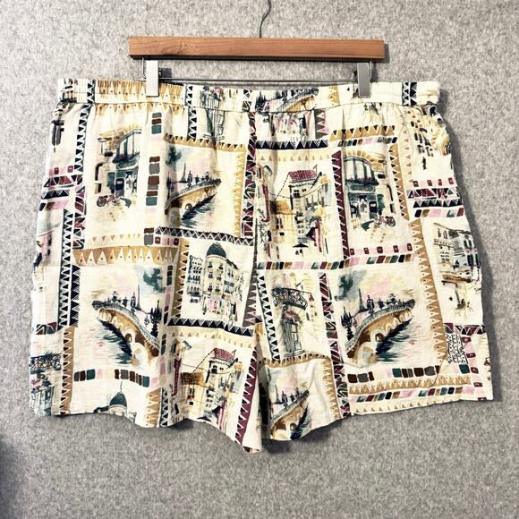 Lucky Brand Linen Blend Shorts Women's XXL Pockets Casual Travel Drawstring - Picture 3 of 13